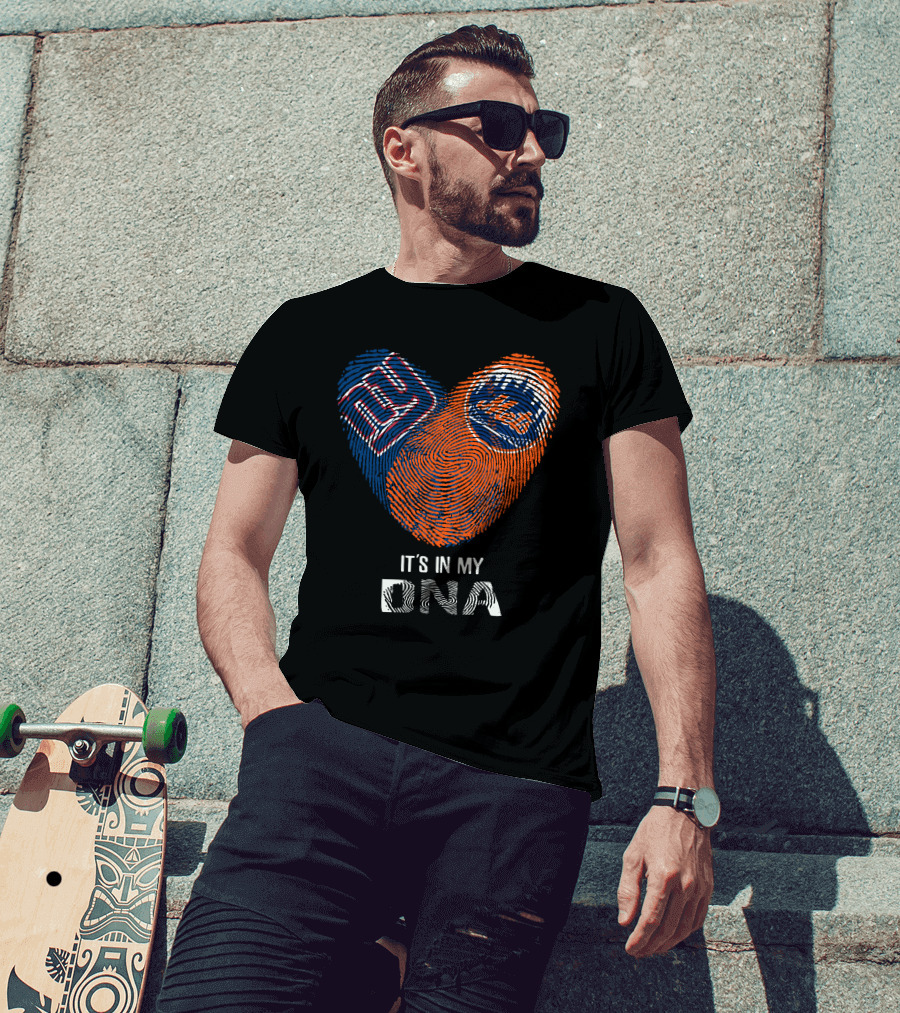 Giants Mets It's In My DNA Fingerprint Heart T-Shirt