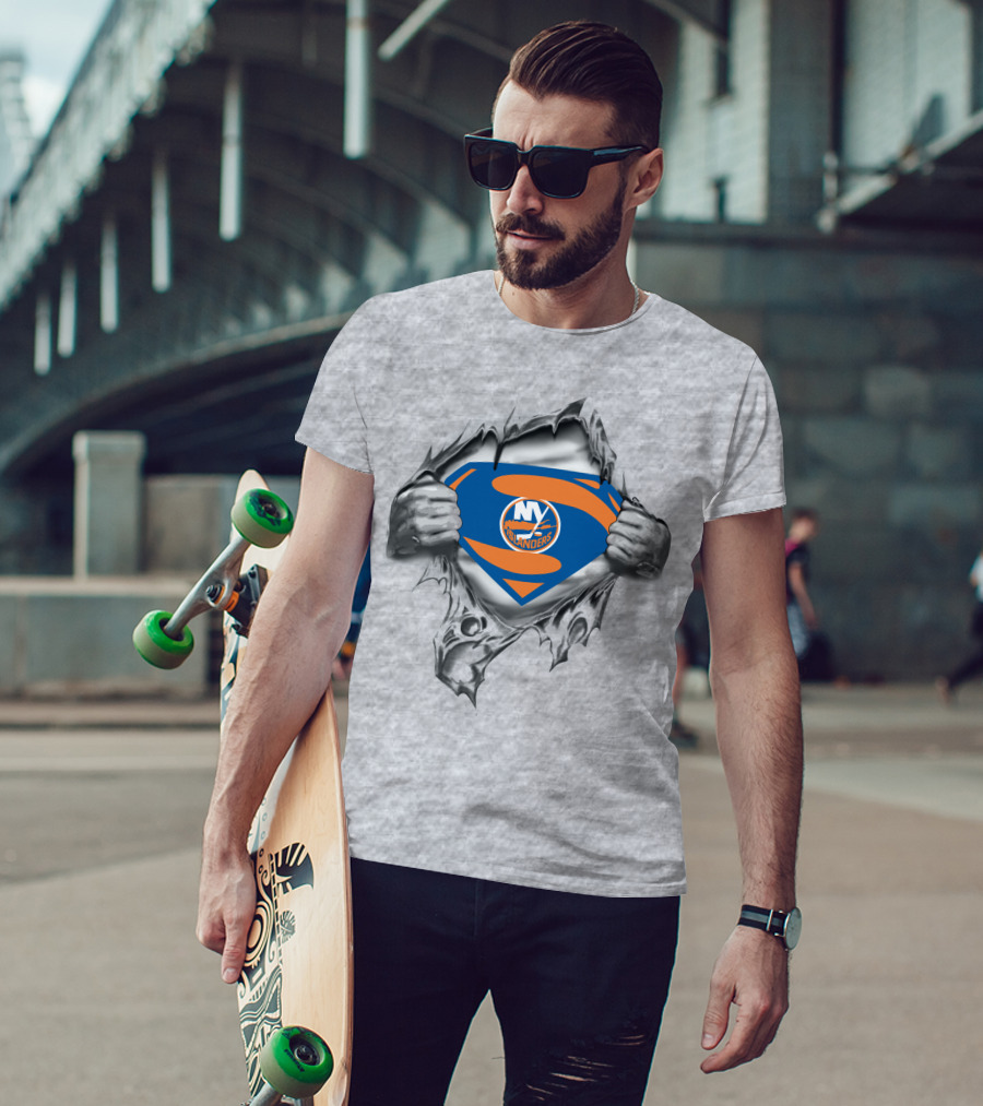 New York Islanders Superman Logo Emblem T-Shirt