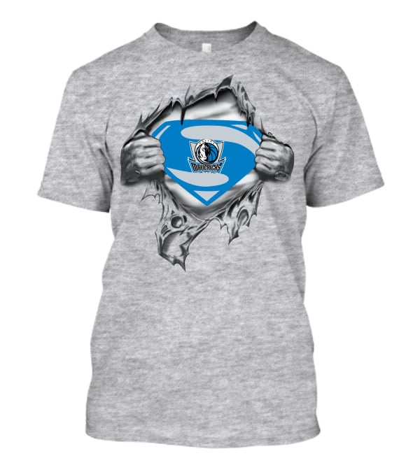 Dallas Mavericks Superman Logo Tear Hero T-Shirt