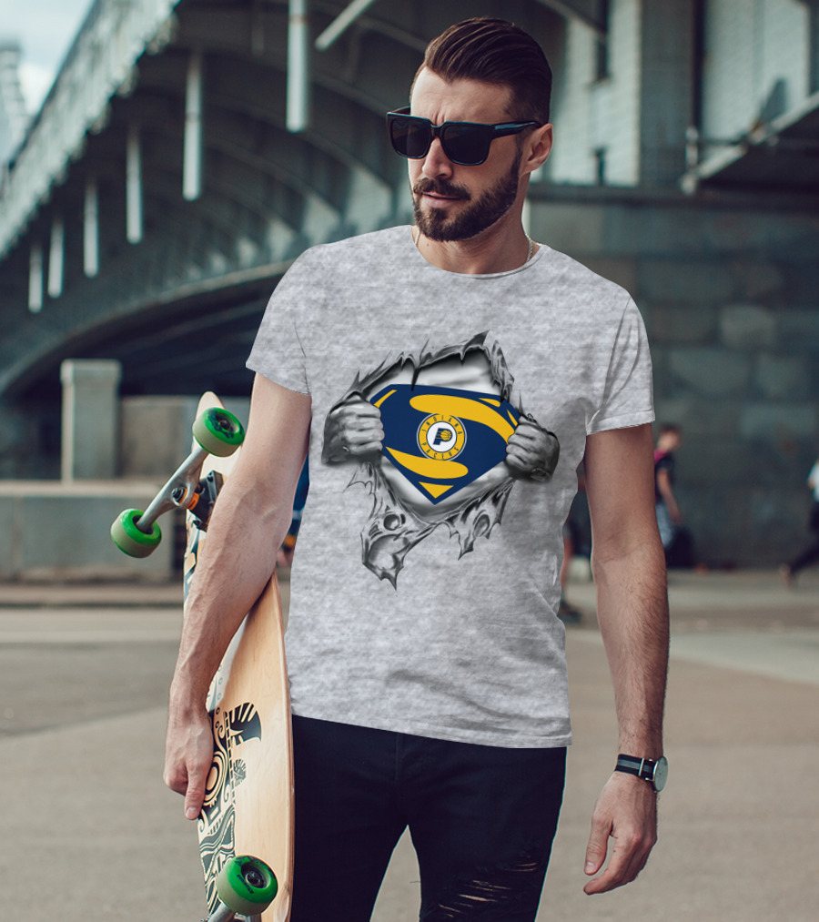 Indiana Pacers Superman Logo Tear T-Shirt