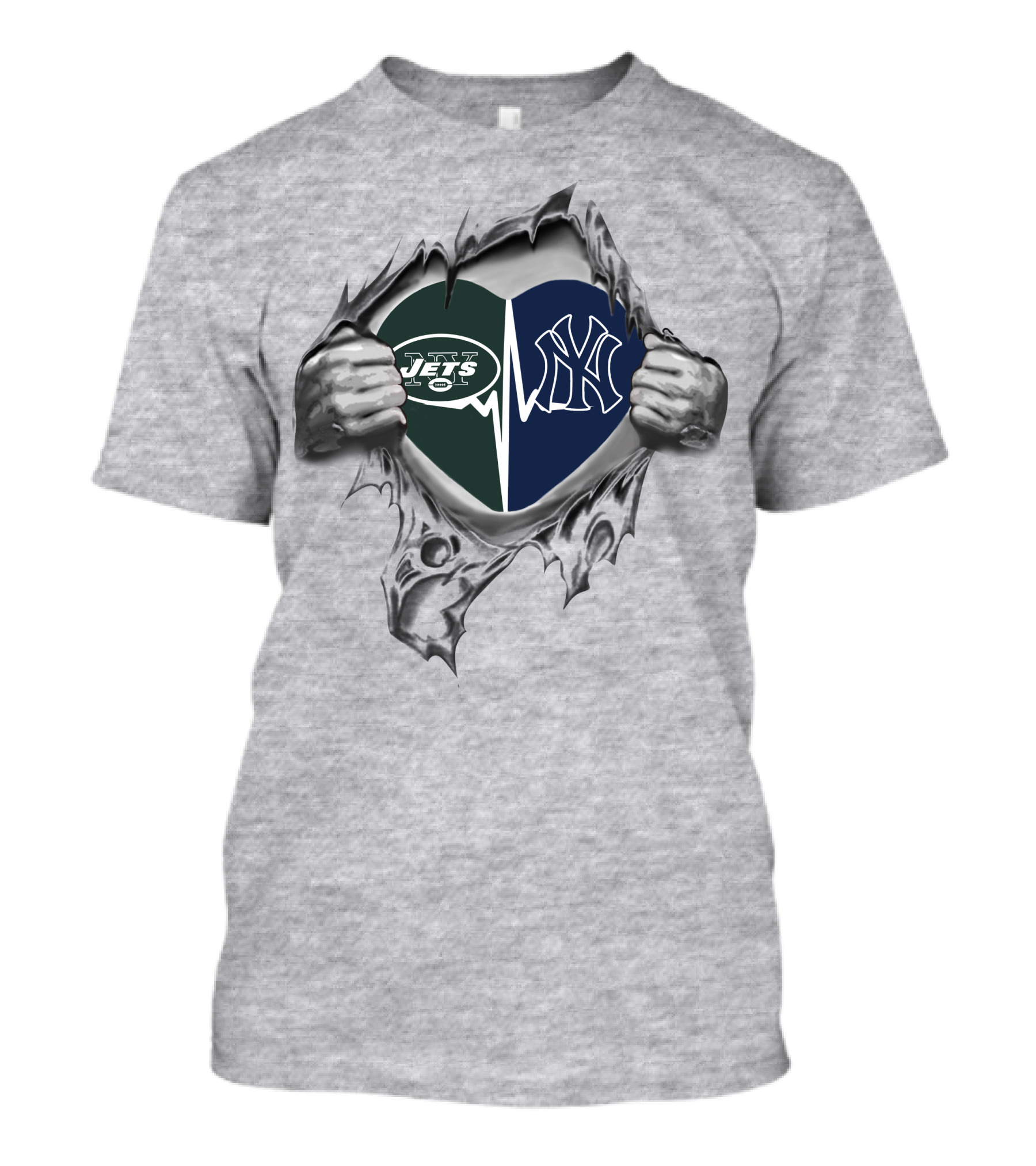 Heartfelt Jets Yankees T-Shirt