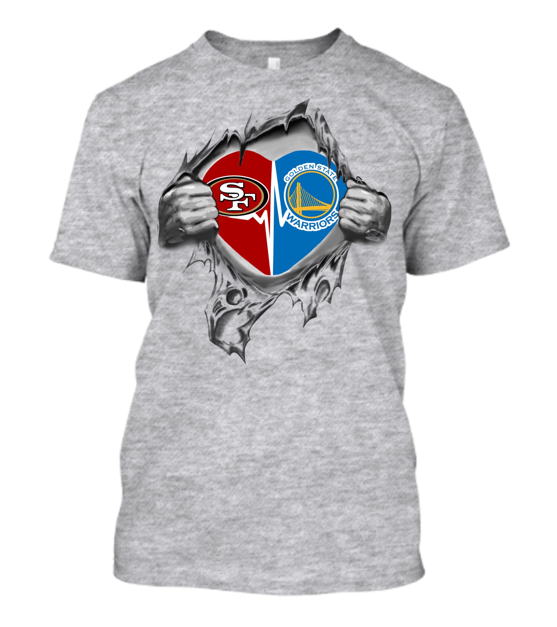 49Ers Warriors Heartbeat Passion Dual T-Shirt