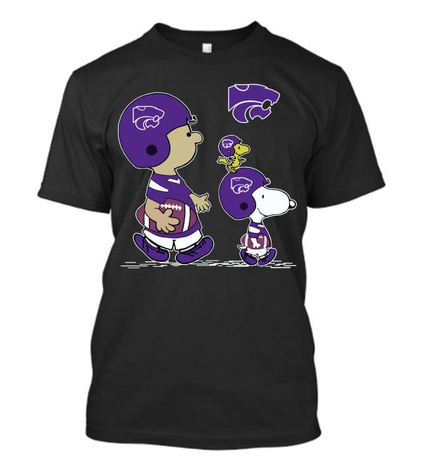 Kansas State Wildcats Snoopy Woodstock Football Team Spirit Fan Gear T-Shirt