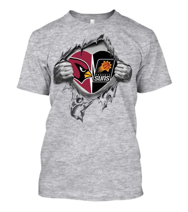 Cardinals Suns Heart Phoenix Logos Peeling T-Shirt
