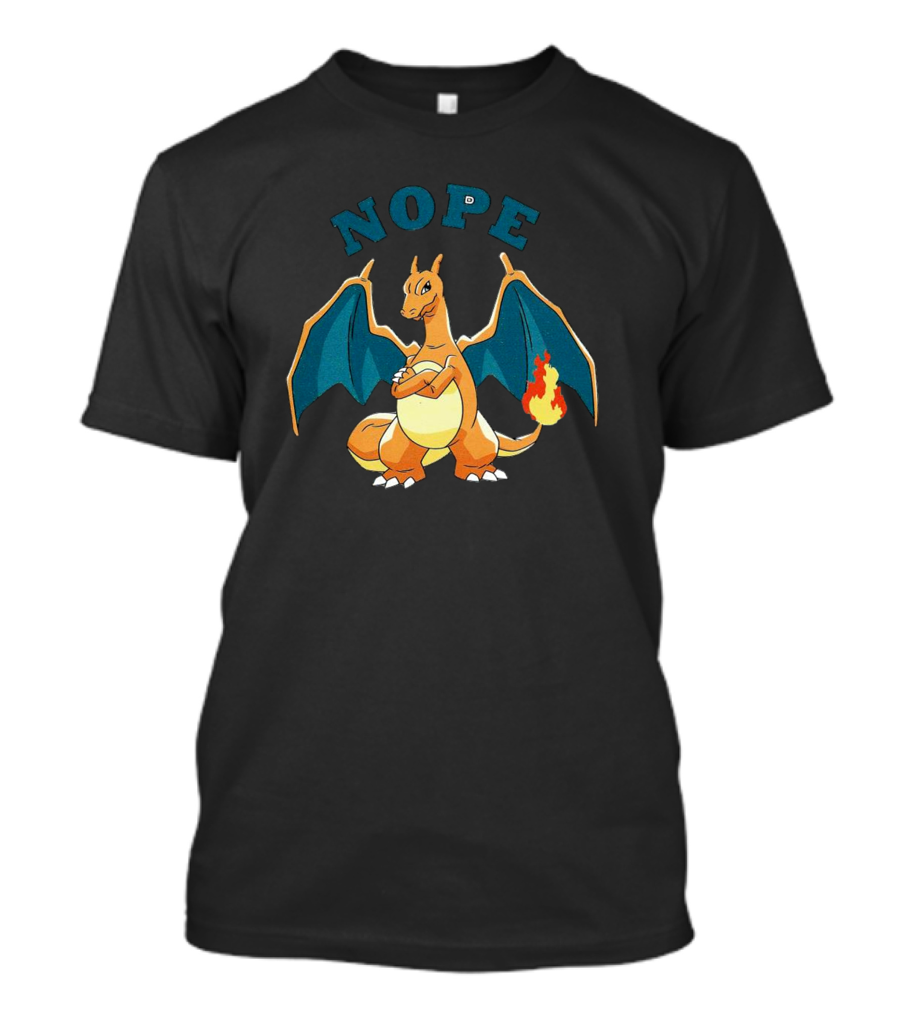 Charizard Pokemon Nope Meme Flame Dragon T-Shirt