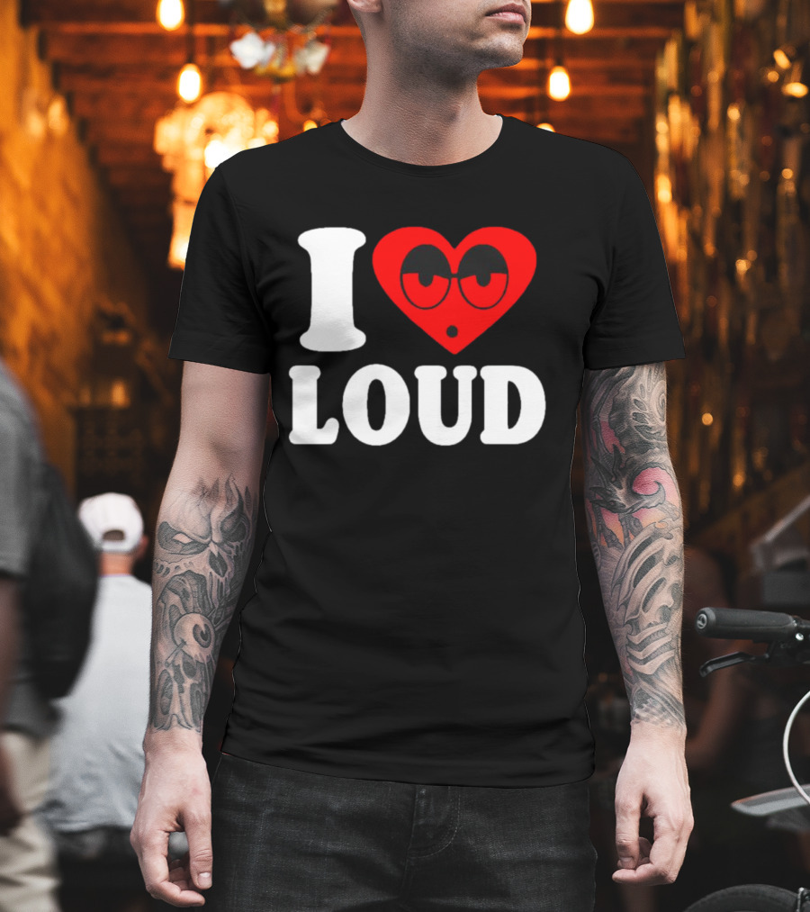 I Love Loud Heart Glasses Emoji T-Shirt