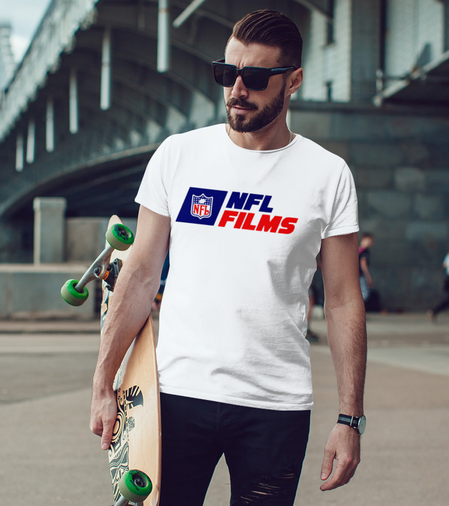 NFL Films Official Logo With Red And Blue Shield T-Shirt