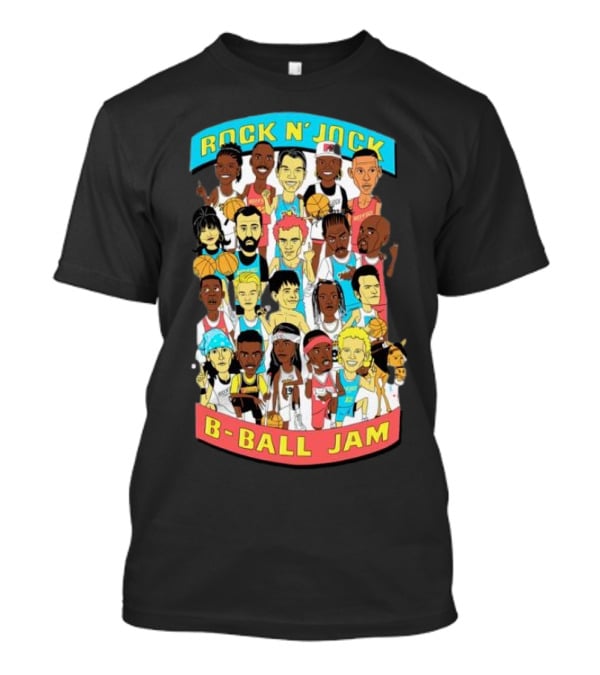 Rock N’ Jock B-Ball Jam Patti Lapel Ivy Mono Iconic Basketball Cartoon Characters T-Shirt