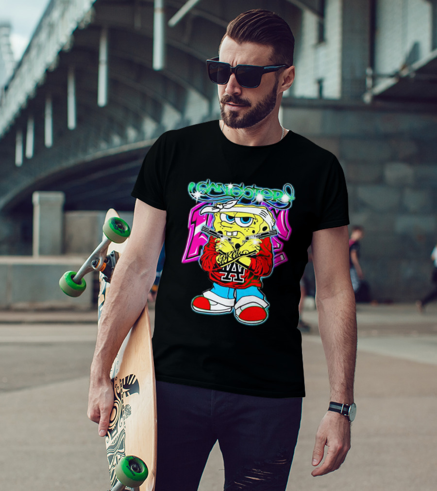 Gangster SpongeBob LA Crossed Arms T-Shirt