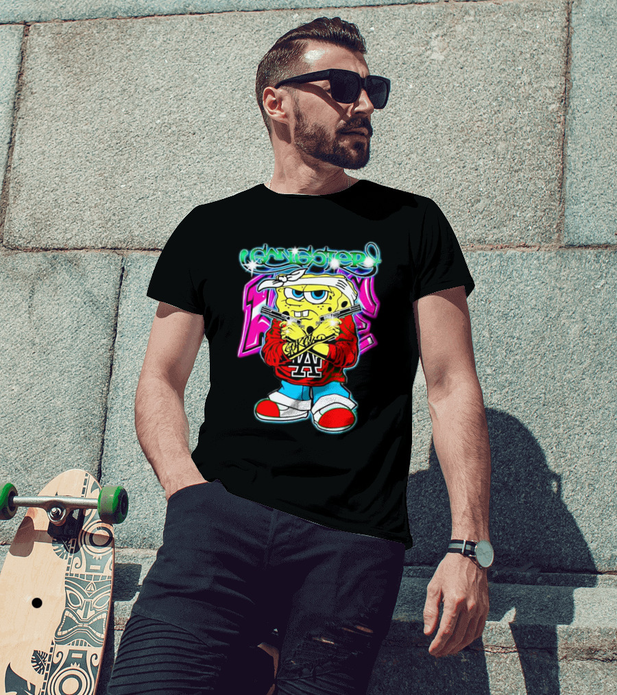 Gangster SpongeBob LA Crossed Arms T-Shirt