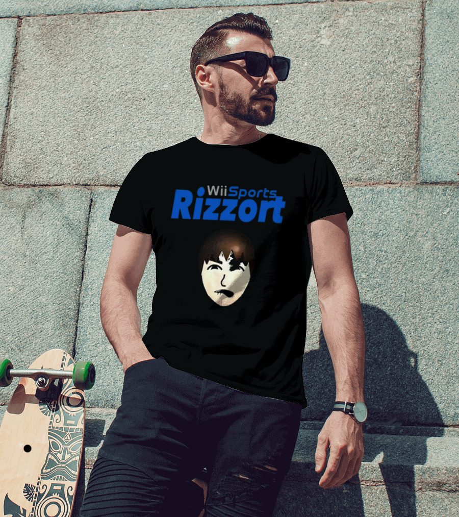 Wii Sports Rizzort Meme Gaming Parody With Character Face T-Shirt