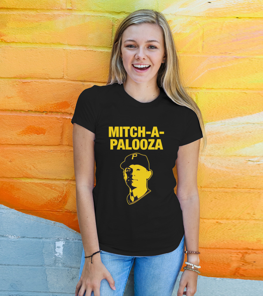 Pittsburgh Pirates Mitch-a-Palooza Bold Yellow Baseball Player T-Shirt