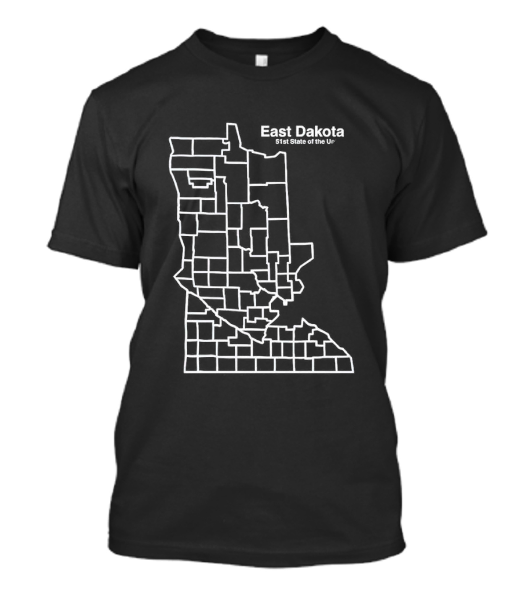 Arvo G Beckwith East Dakota Map 51st State Of The Union T-Shirt