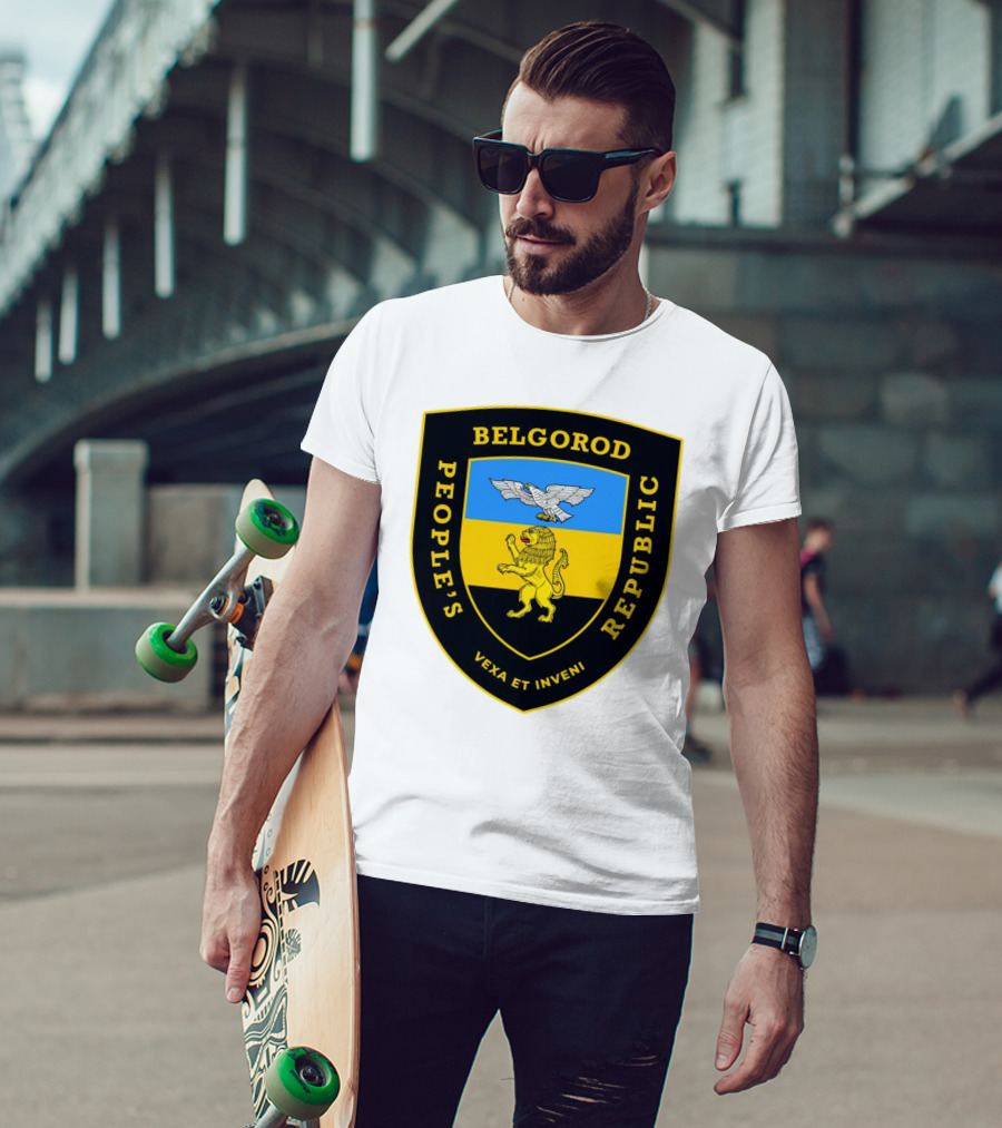 Belgorod People's Republic Emblem Vexa Et Inveni Shield Lion And Eagle Crest T-Shirt