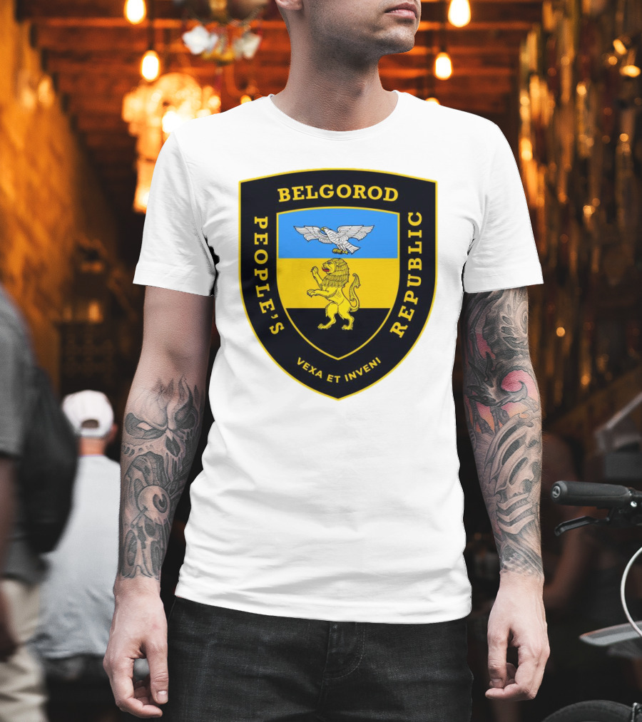 Belgorod People's Republic Emblem Vexa Et Inveni Shield Lion and Eagle Crest T-Shirt
