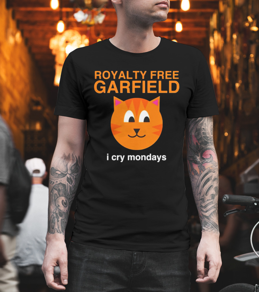 Royalty Free Garfield I Cry Mondays Iconic Meme T-Shirt