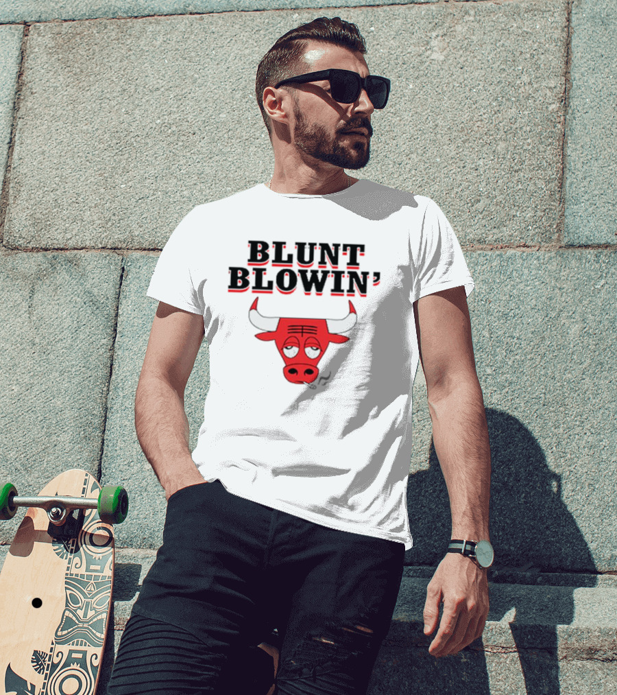 Blunt Blowin’ Bulls Smoking Red Bulls T-Shirt