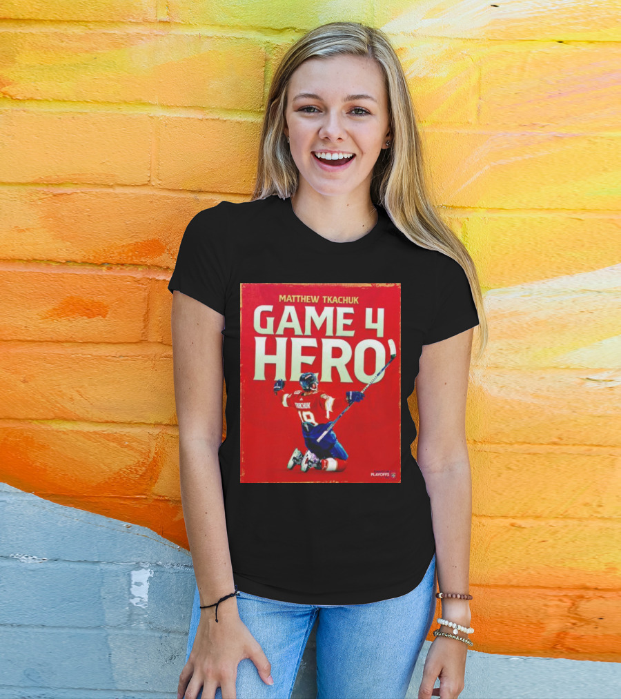 Matthew Tkachuk Game 4 Hero Playoffs T-Shirt