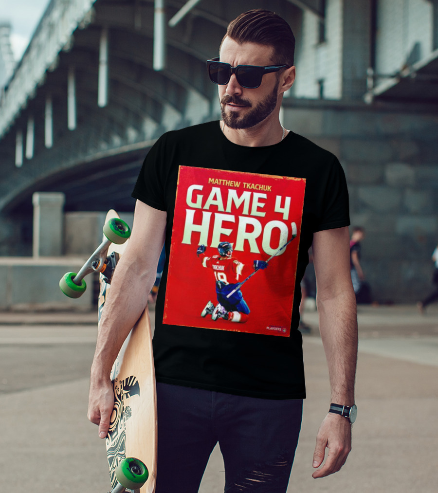 Matthew Tkachuk Game 4 Hero Playoffs T-Shirt