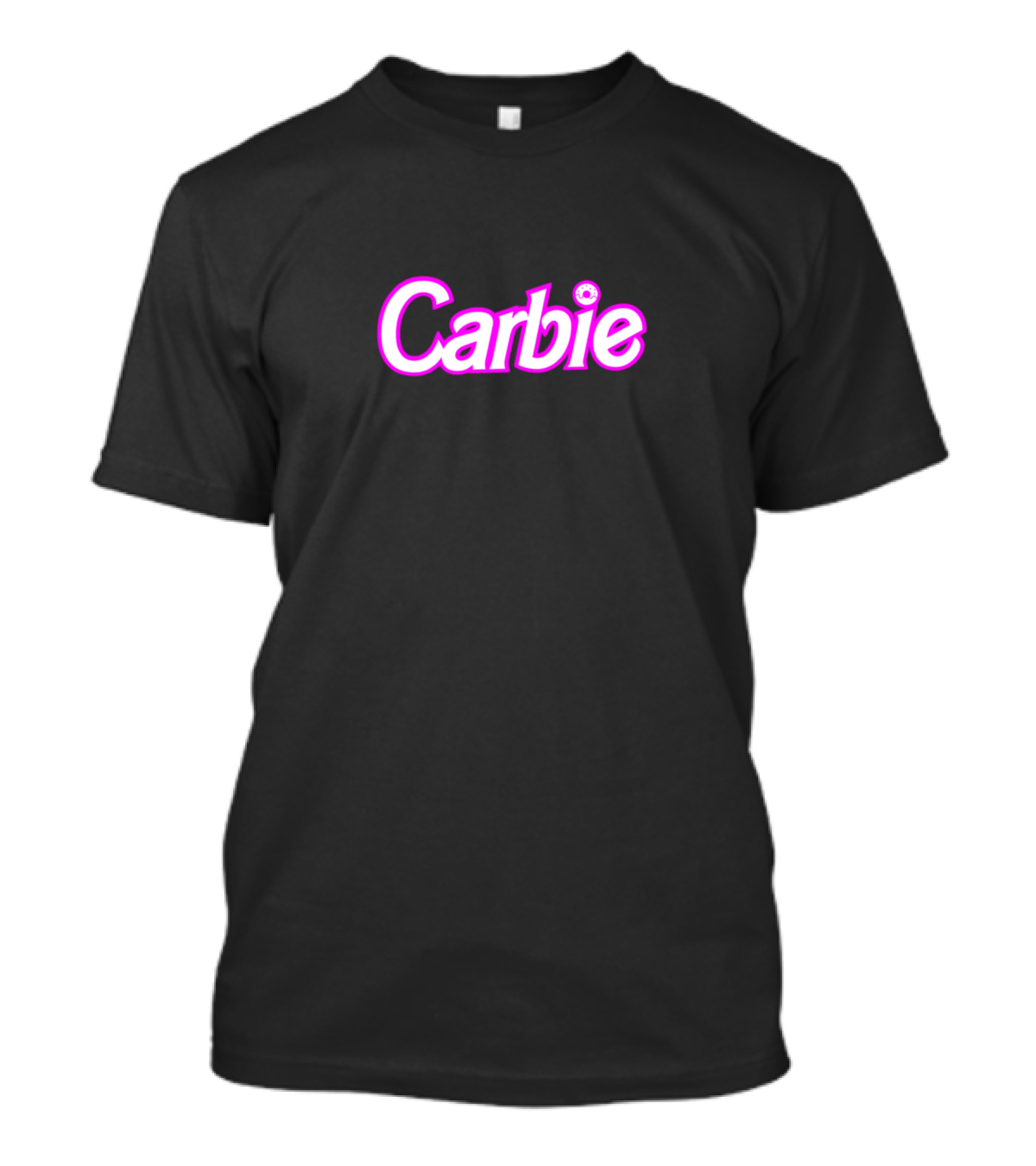 Carbie Doughnut Logo Text With Pink Outline T-Shirt