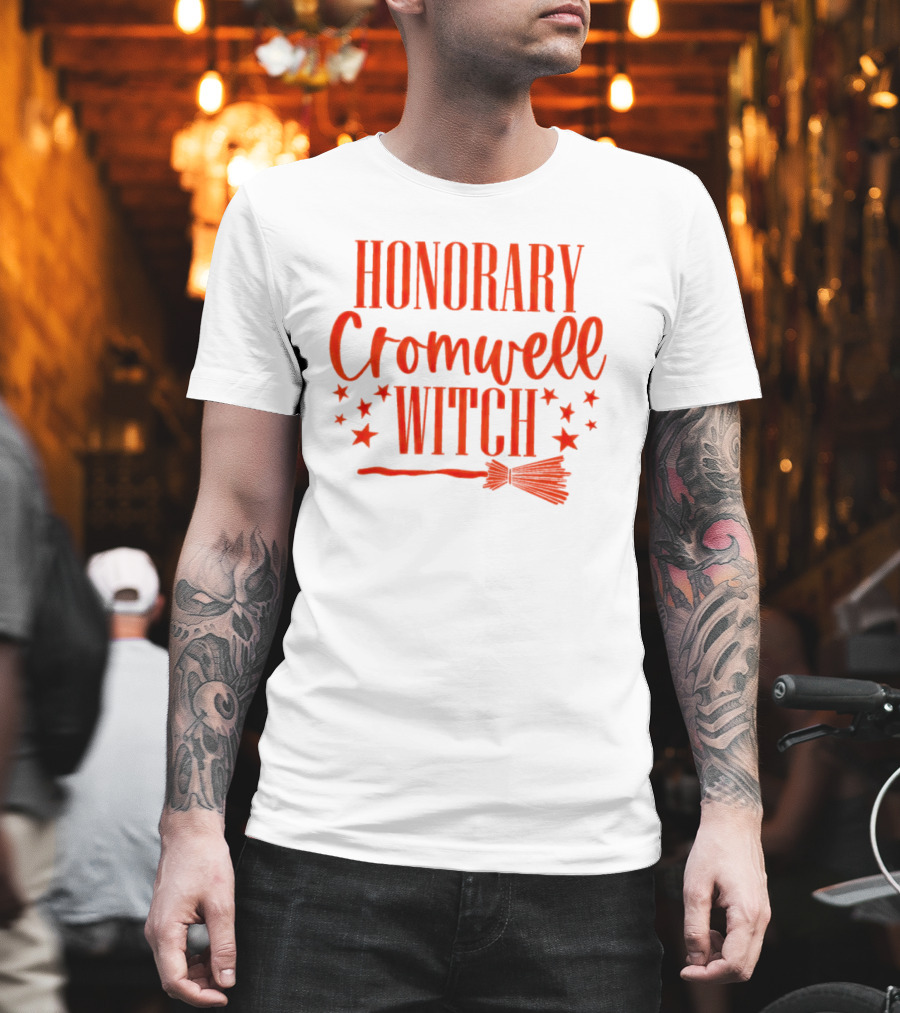 Honorary Cromwell Witch Halloween Hocus Pocus Inspired Broom Stars T-Shirt