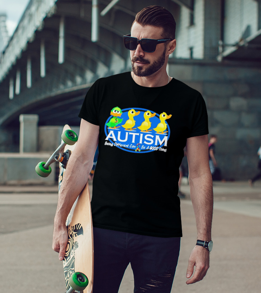 Autism Being Different Can Be A Good Thing With Ducks And Autism T-Shirt