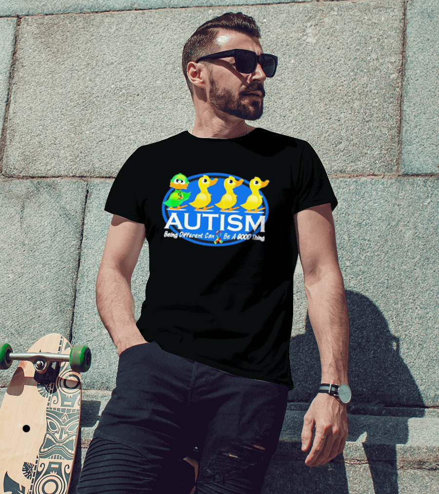 Autism Being Different Can Be A Good Thing With Ducks And Autism T-Shirt