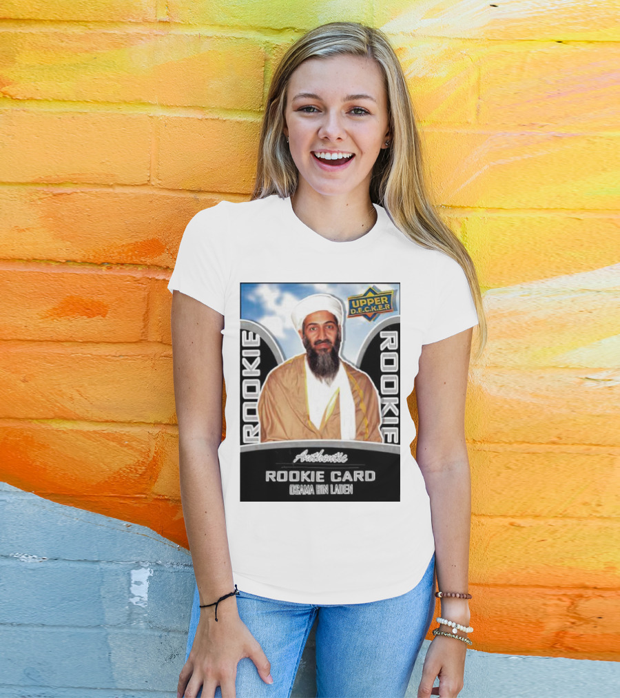 Authentic Upper Decker Rookie Card Osama Bin Laden T-Shirt