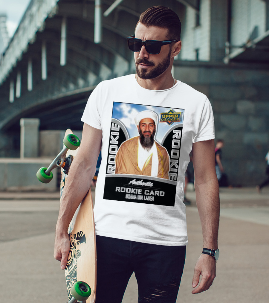 Authentic Upper Decker Rookie Card Osama Bin Laden T-Shirt