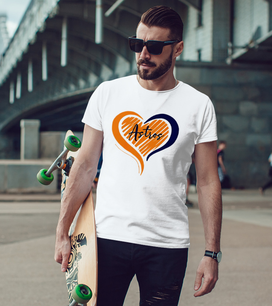 Houston Astros Heart T-Shirt