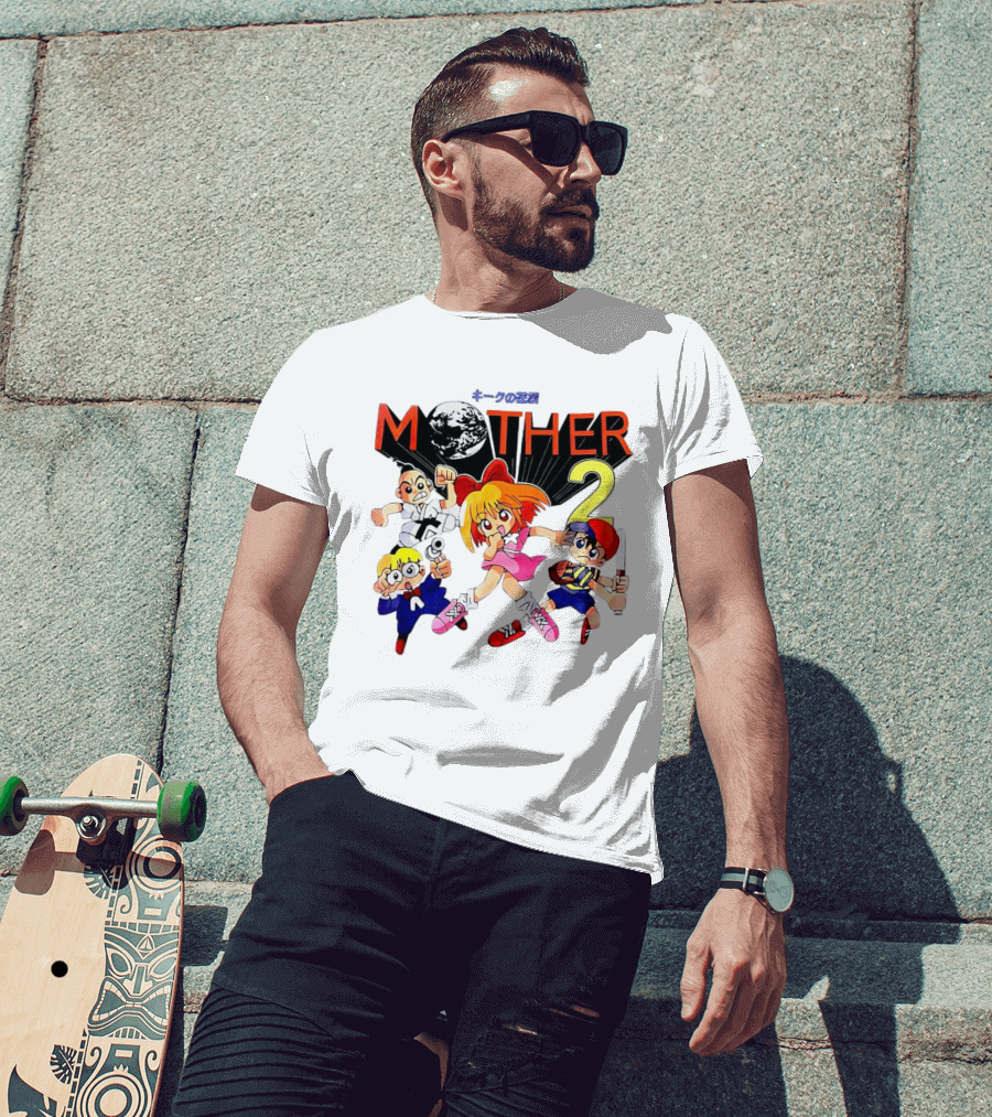Mother 2 Comix Nintendo Game Characters And Earth T-Shirt