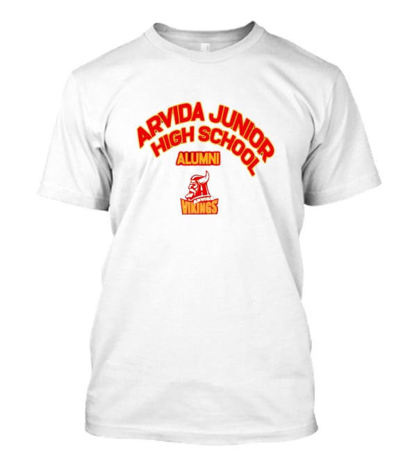 Arvida Junior High School Alumni Vikings Red And Yellow Viking T-Shirt