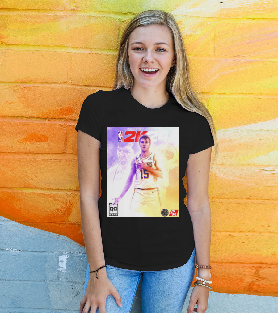 Austin Reaves 2K24 Los Angeles Lakers NBA Basketball Cover Edition T-Shirt