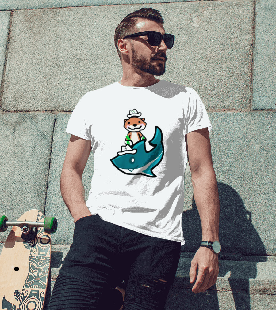 Dallas Stars San Jose Sharks Otter On Shark T-Shirt