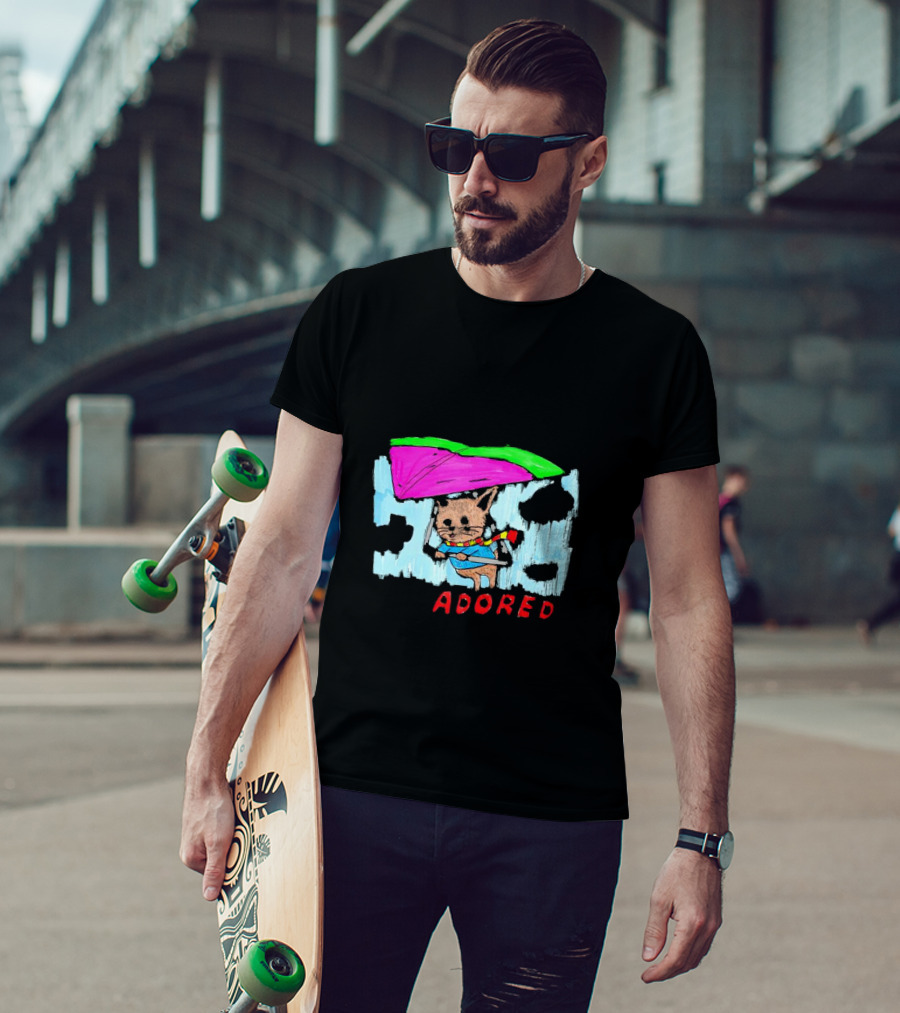 I'm Only In The Mood To Be Adored Cat With Kite And Scarf T-Shirt