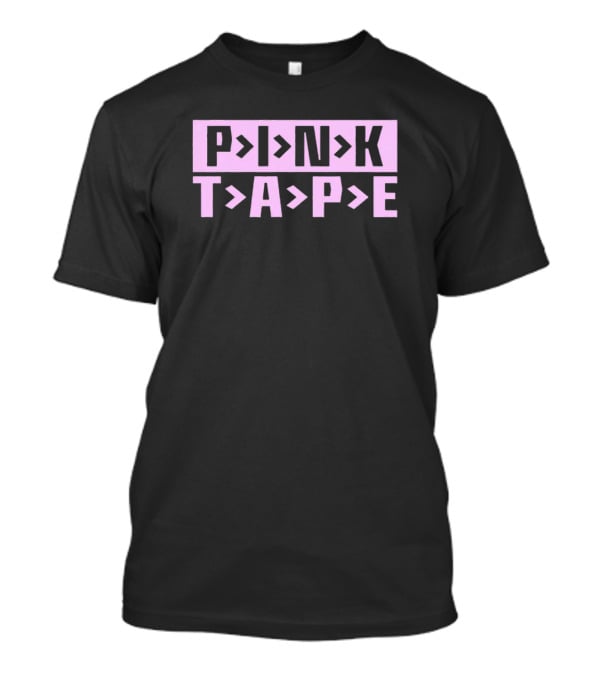 Lil Uzi Vert Pink Tape Block Text T-Shirt