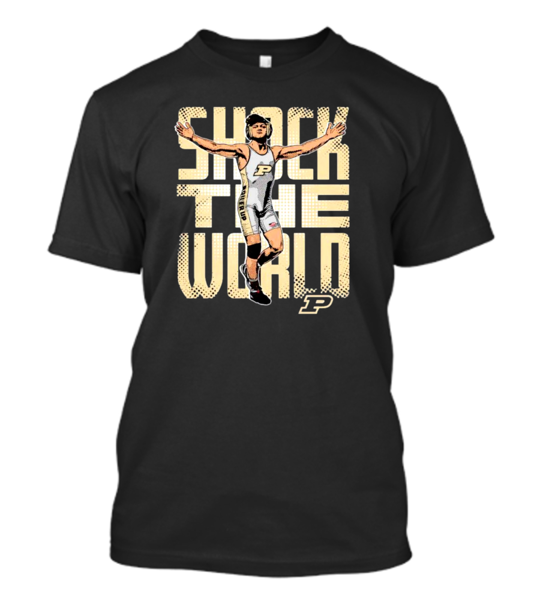 Shock The World Matt Ramos Wrestler Purdue University Boilermakers T-Shirt