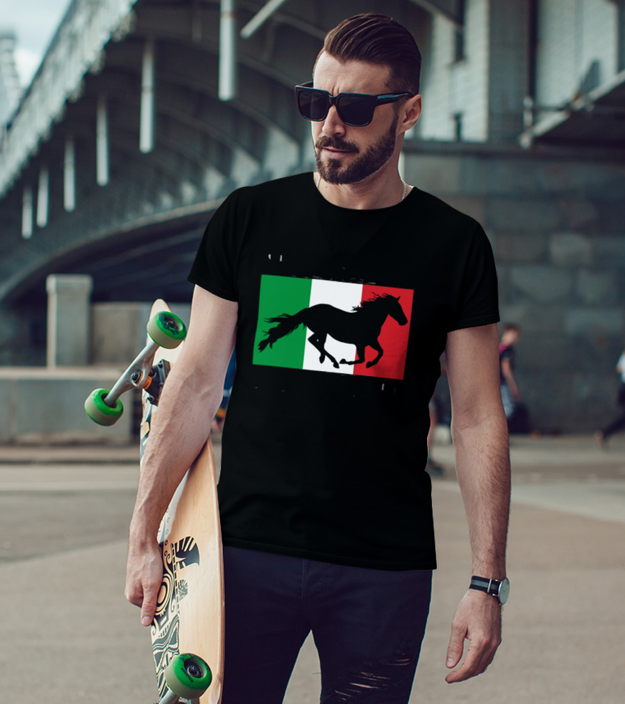 Save A Stallion Ride An Italian Italy Flag Stallion T-Shirt