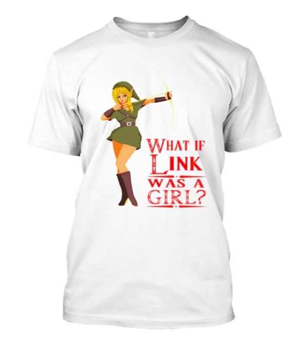The Legend Of Zelda What If Link Was A Girl Bow And Arrow Pose T-Shirt