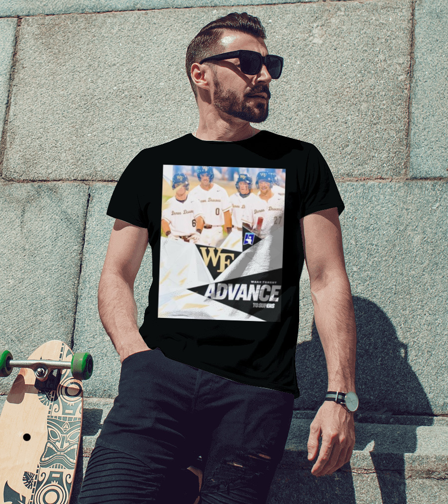NCAA Baseball Wake Forest Demon Deacons Advance To Supers T-Shirt
