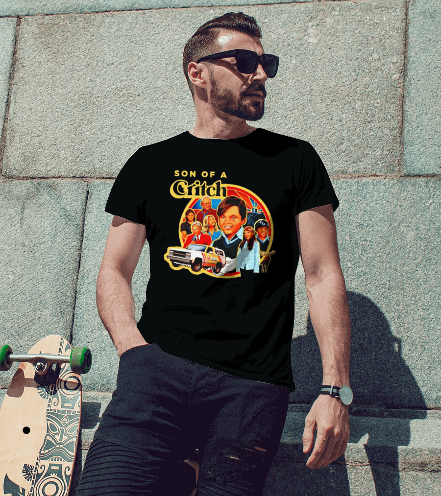 Son Of A Critch Family Adventure With Classic Car And Moose T-Shirt