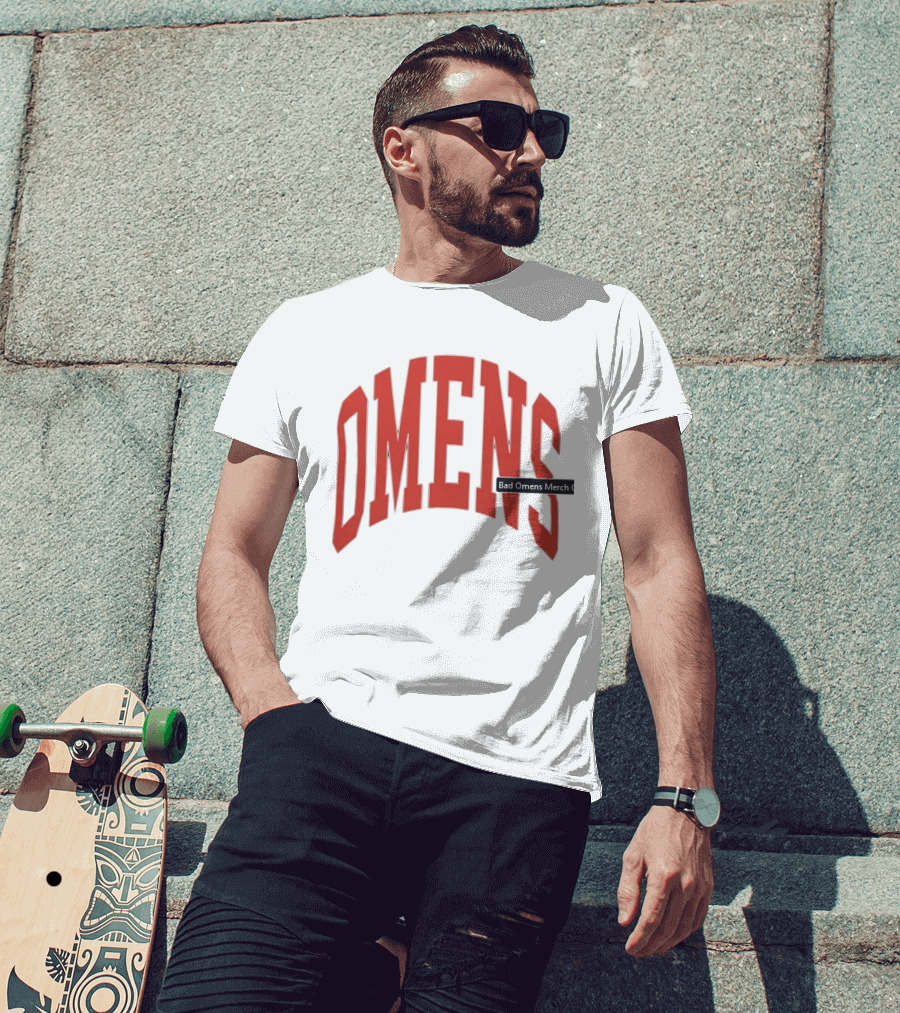 Bad Omens Merch Varsity Omens T-Shirt