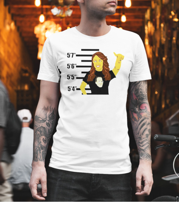 AEW Britt Baker Height Chart with Hand Gesture T-Shirt AEW Britt Baker Height Chart with Hand Gesture T-Shirt