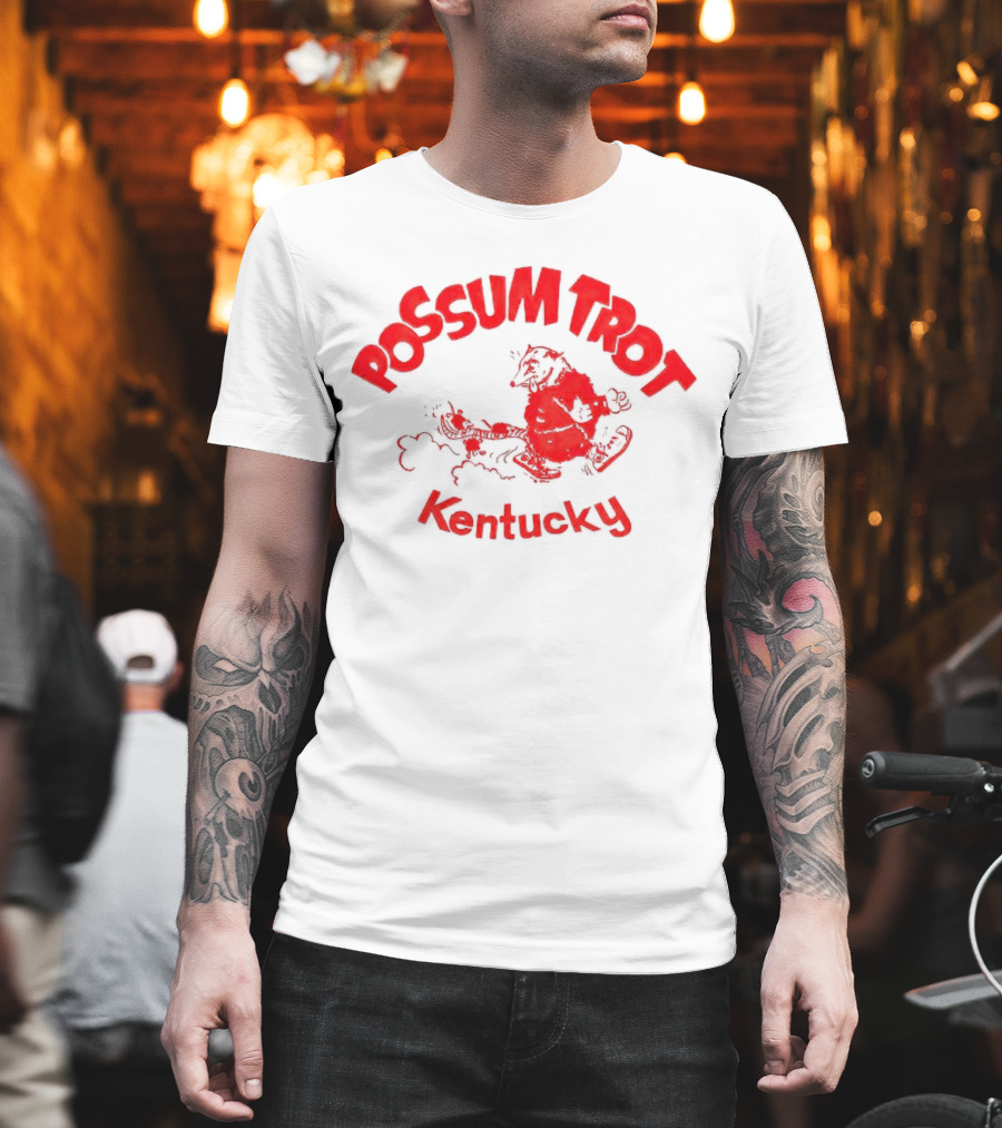 Possum Trot Kentucky Retro Skating Opossum T-Shirt