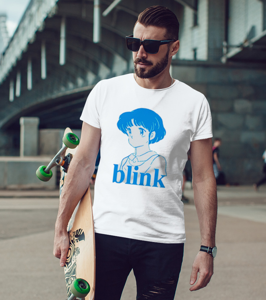 Blink Anime Girl Blue T-Shirt