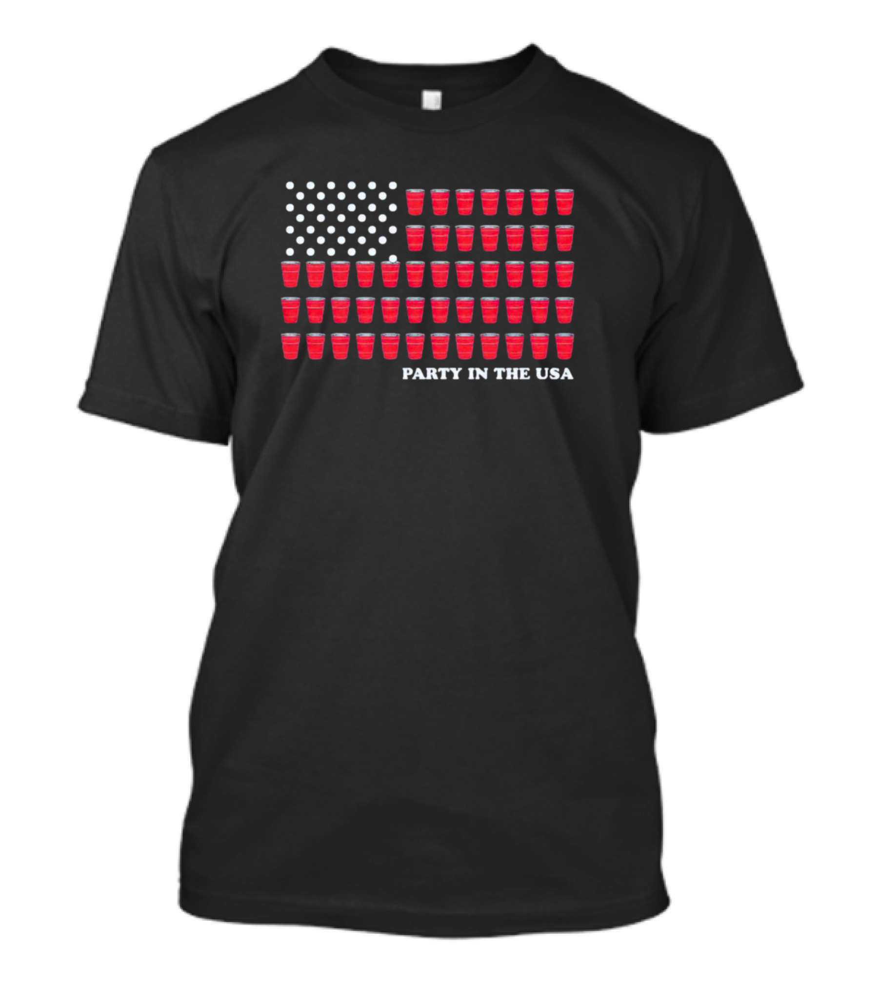 Party In The USA 4th Of July Red Cup Flag T-Shirt