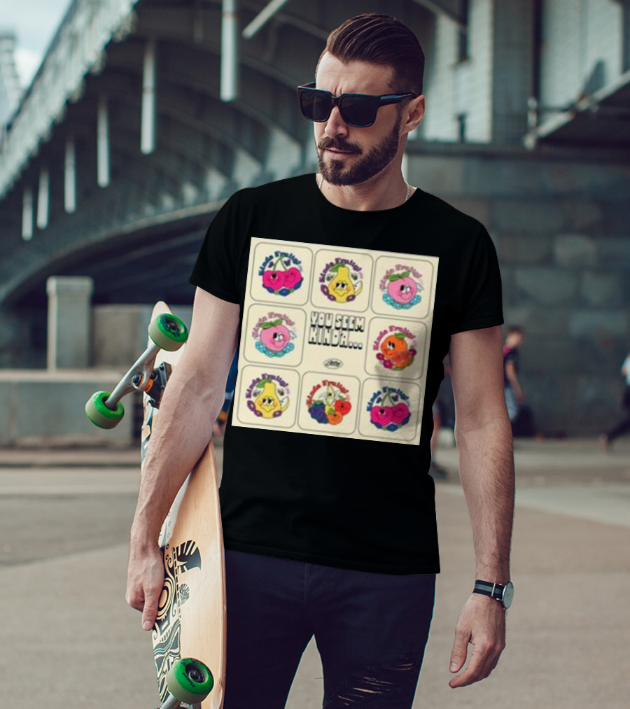 Kinda Fruity Cherry Pear Peach Cute Faces Vibes You Seem Kinda T-Shirt