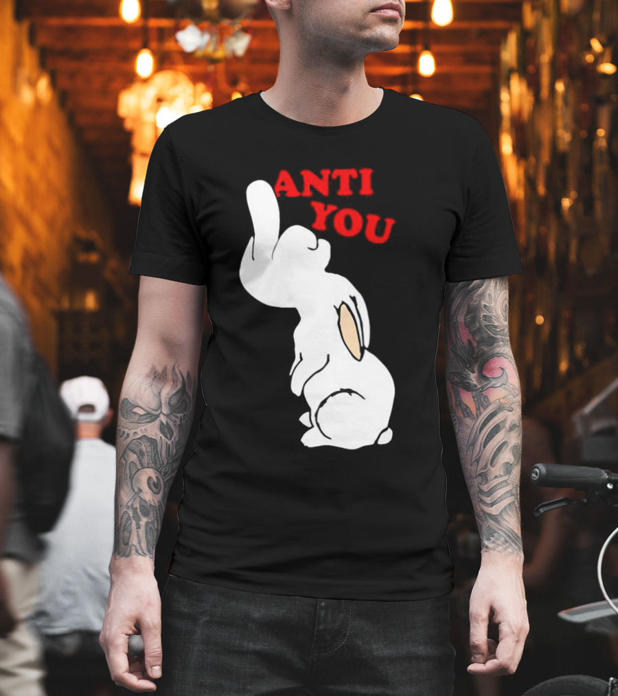 Bunny Anti You Middle Finger Gesture T-Shirt