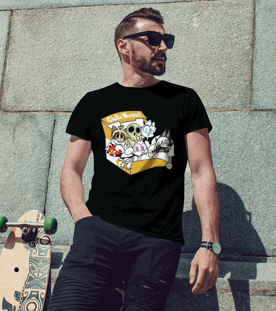 Chikn Nuggit Box Characters Packed In Cute Cartoon T-Shirt