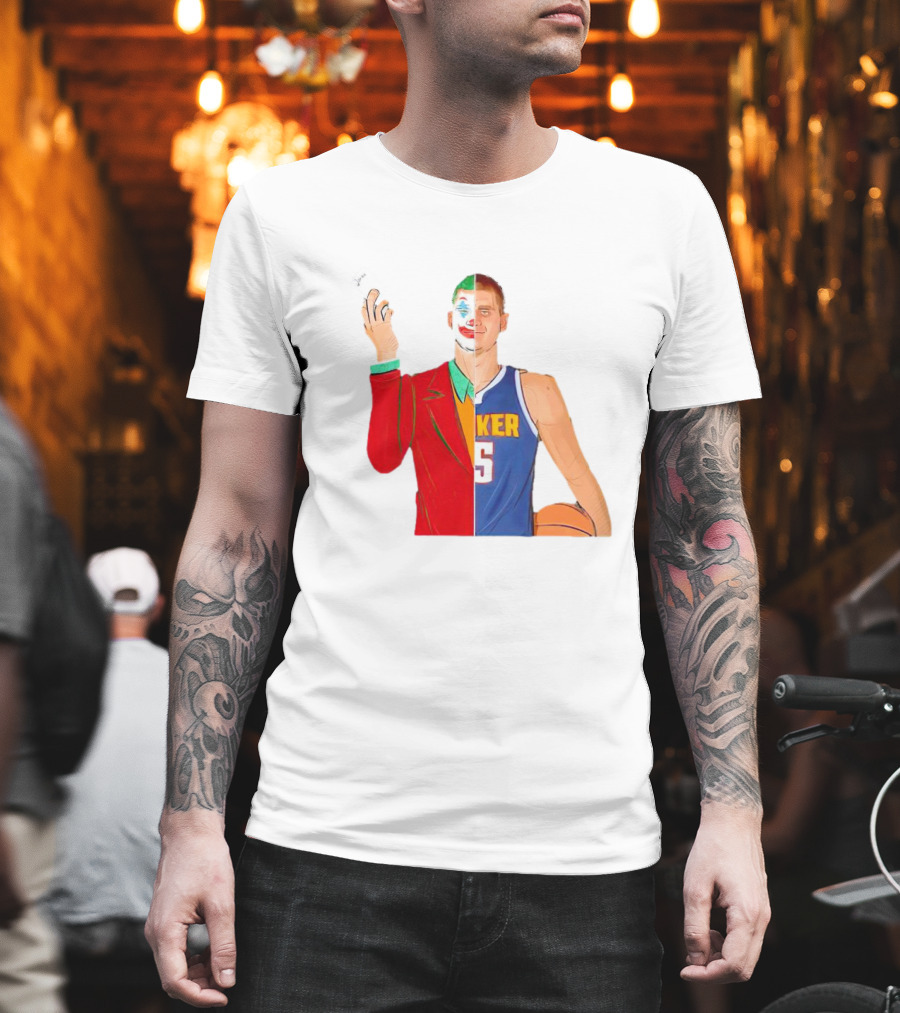 Nikola Jokic The Joker Dual Basketball Character T-Shirt
